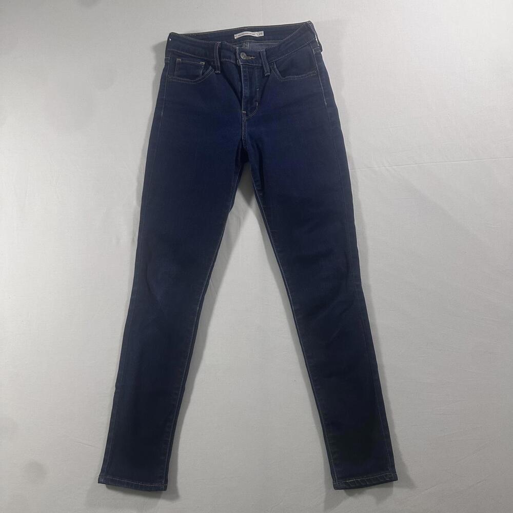 Levi's Women's 721 Dark Wash High Rise Blue Denim Skinny Jean Size 25